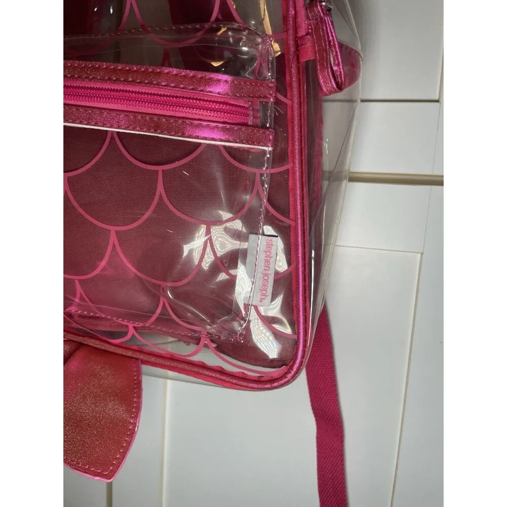 Stephen Joseph Clear Mermaid Backpack Girls School Book Bag Stadium Shinny NEW